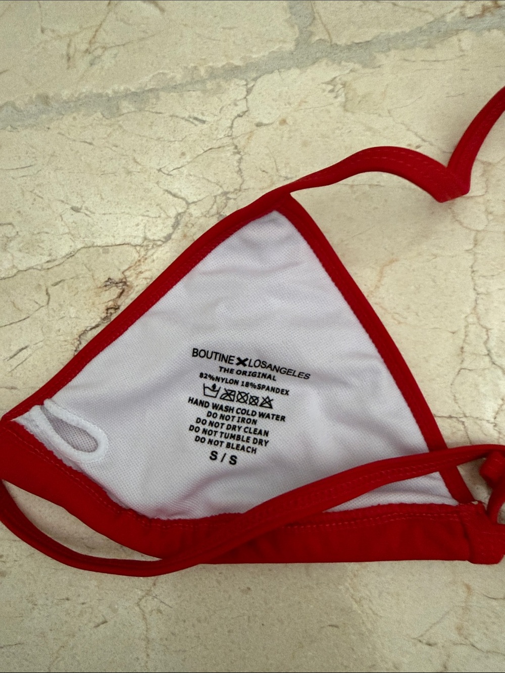 Red Triangle String Bikini Top - Picture 2 of 2